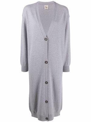 PAULA button-up cashmere cardigan - Grey