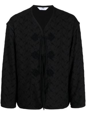 Sasquatchfabrix. floral-embroidery jacket - Black