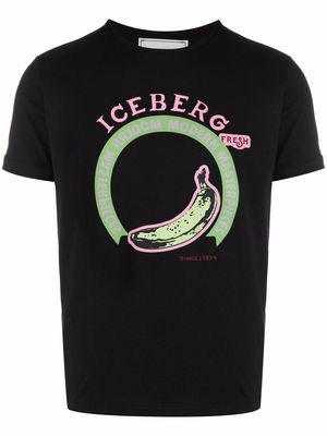 Iceberg banana-print cotton T-shirt - Black