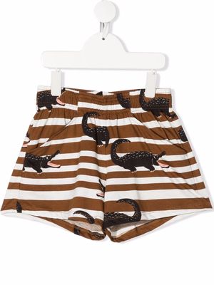 Mini Rodini crocodile-print shorts - Brown
