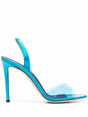 Giuseppe Zanotti transparent-strap leather sandals - Blue
