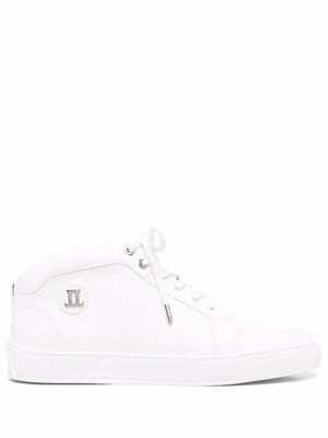 Leandro Lopes logo-plaque lace-up sneakers - White