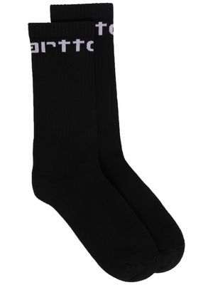 Carhartt WIP logo-intarsia socks - Black