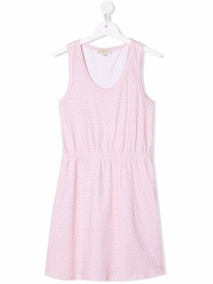 Michael Kors Kids TEEN cotton monogram-print dress - Pink