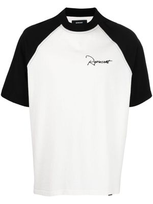 Represent contrasting raglan sleeves T-shirts - Black