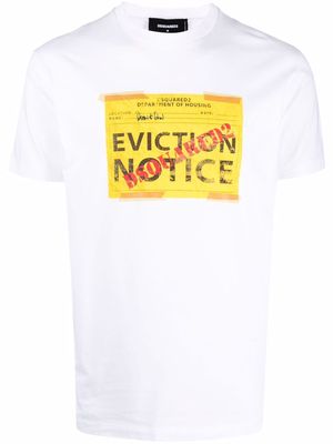 Dsquared2 'Eviction Notice' cotton T-shirt - White