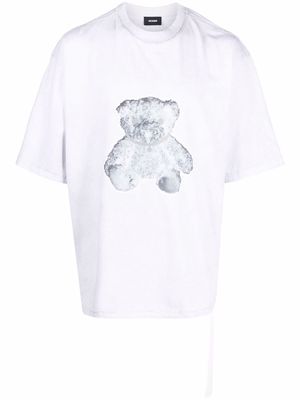 We11done negative teddy print T-shirt - Grey