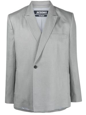 Jacquemus La veste Moulin single button blazer - Grey