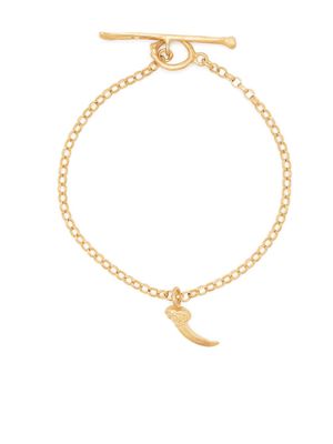 Claire English scrimshaw gold-plated bracelet