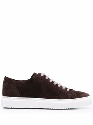 Doucal's round-toe lace-up sneakers - Brown