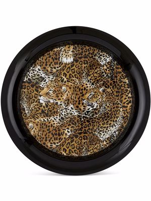 Dolce & Gabbana leopard-print metal tray - Black