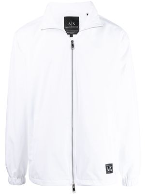 Armani Exchange lightweight zip-up jacket - White