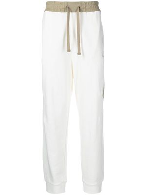 Armani Exchange logo-patch track pants - White