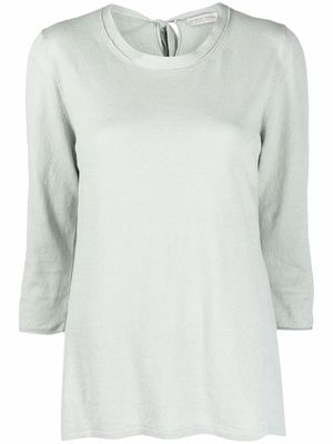Le Tricot Perugia round neck long-sleeved T-shirt - Green