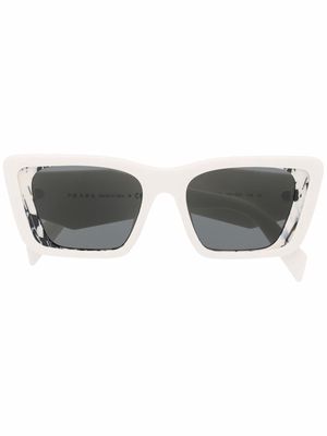 Prada Eyewear marbled square-frame sunglasses - White