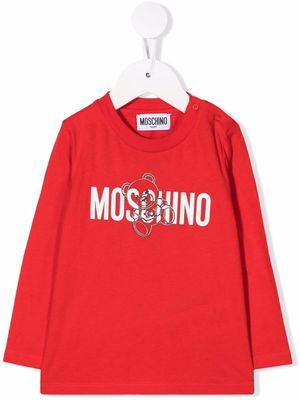 Moschino Kids Teddy logo-print T-shirt - Red