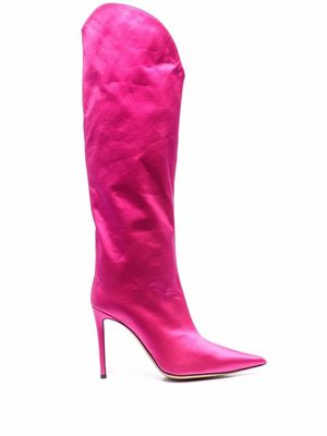 Alexandre Vauthier Alex satin boots - Pink
