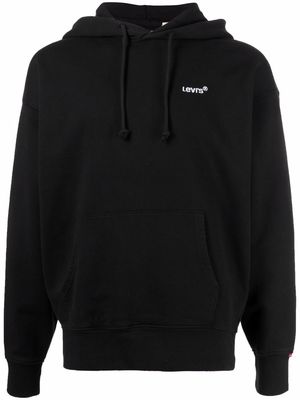 Levi's logo-embroidered hoodie - Black