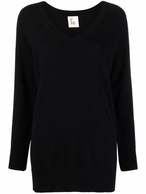 PAULA V-neck knit jumper - Black
