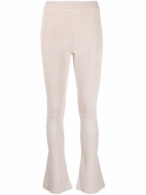 Jacquemus flared knitted trousers - Neutrals