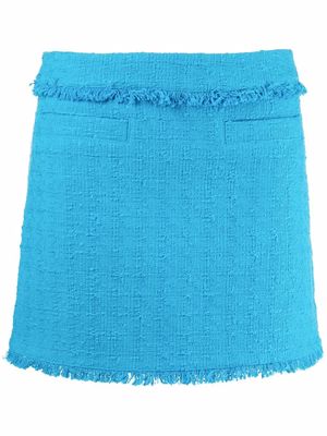 Proenza Schouler White Label tweed knitted mini skirt - Blue