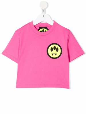 Barrow kids logo crew-neck T-shirt - Pink
