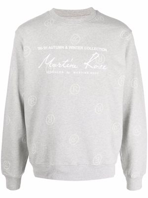 Martine Rose logo-print crew-neck sweatshirt - Grey