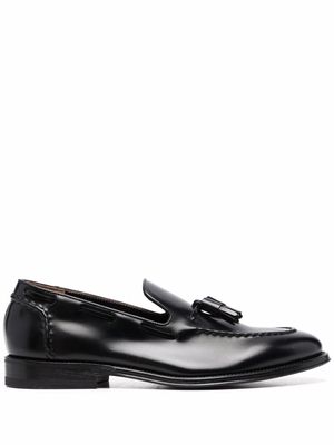Henderson Baracco grained leather loafers - Black