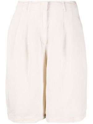 Emporio Armani pleat-detail tailored shorts - Neutrals