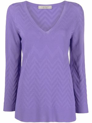 D.Exterior V-neck pullover jumper - Purple