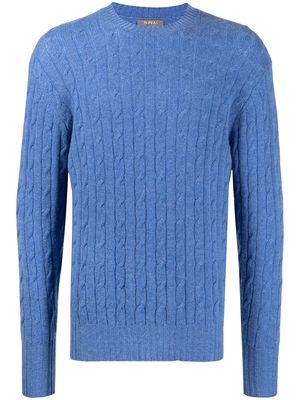N.Peal cable-knit jumper - Blue