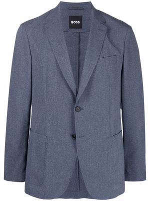 BOSS single-breasted tailored blazer - Blue
