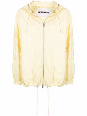 Jil Sander diamond-quilted silk-blend jacket - Yellow