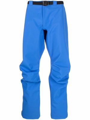 GR10K zip-detail ruched trousers - Blue