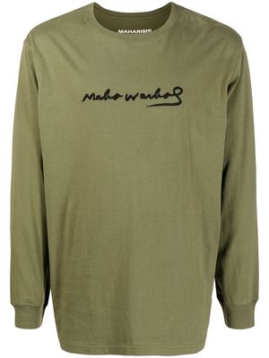 Maharishi logo-print cotton T-shirt - Green