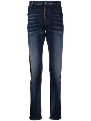 Emporio Armani distressed slim-cut jeans - Blue