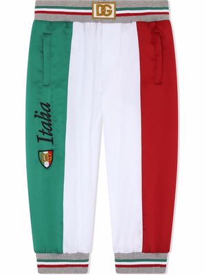 Dolce & Gabbana Kids Italian stripe-pattern trousers - White