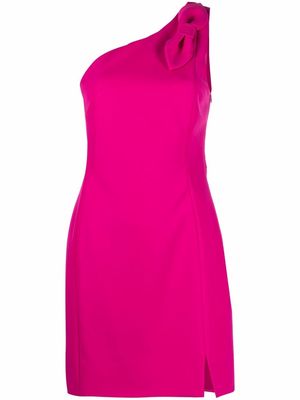 Genny bow-embellished one-shoulder dress - Pink