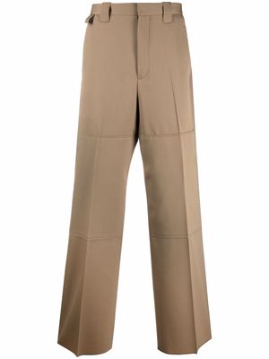 LANVIN wide-leg wool trousers - Neutrals