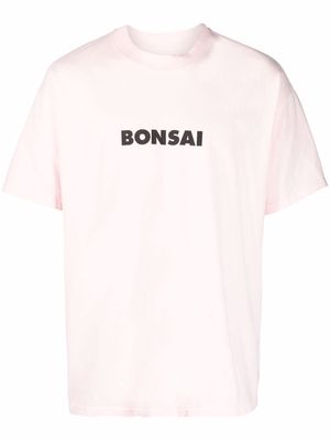 Bonsai logo-print T-shirt - Pink