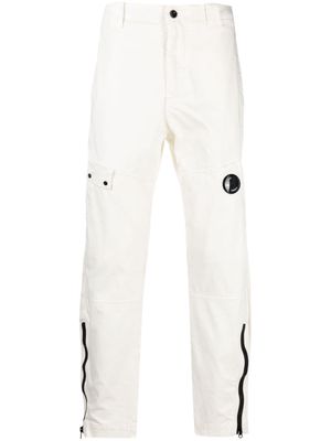 C.P. Company Lens-detail straight-leg trousers - White