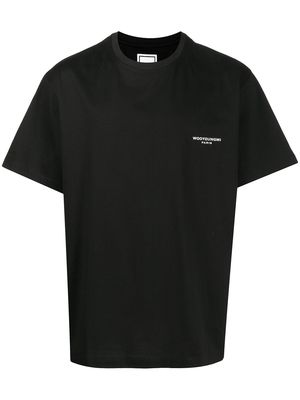 Wooyoungmi logo flower-print T-shirt - Black