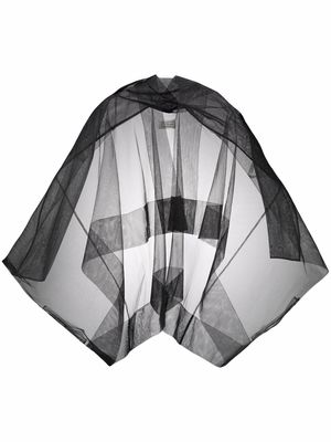 Maison Margiela transparent cape coat - Black