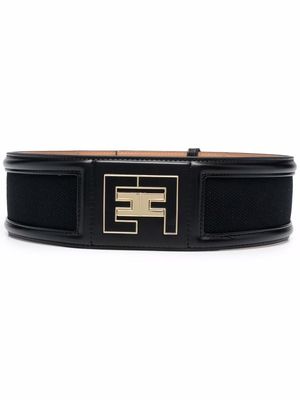 Elisabetta Franchi logo-buckle belt - Black