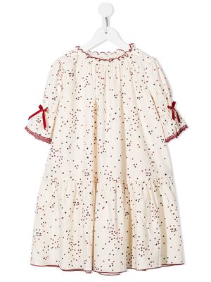 Amiki Giselle star-print nightgown - White
