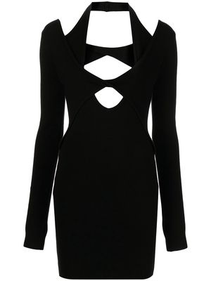 Monse longsleeved cut-out mini dress - Black