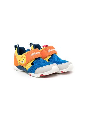 Miki House touch-strap bear detail sandals - Blue