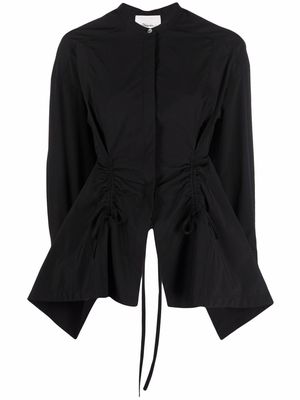 3.1 Phillip Lim draped peplum shirt - Black