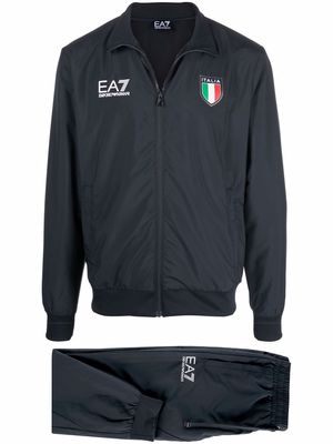 Ea7 Emporio Armani Italian flag-print tracksuit set - Blue