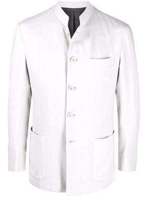 Kiton button-up silk jacket - Grey